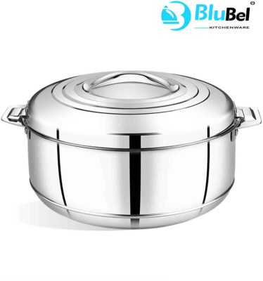 Blu Bel Stainless Steel Vegitable, Biryani & Chapati 3500 Serving Casserole with Lid Serve Casserole(2600 ml)