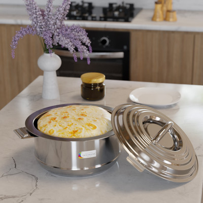 Vigneshgenix VIGNESHGENIX Steel Heat Retention Casserole Ring ((3000ml)) |Serving Casserole Cook and Serve Casserole Set(3000 ml)