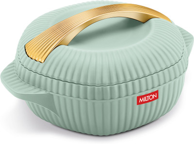 MILTON Oyster 2500 PU Insulated Inner Stainless Steel Casserole, 2190 ml, Light Green Serve Casserole(2190 ml)