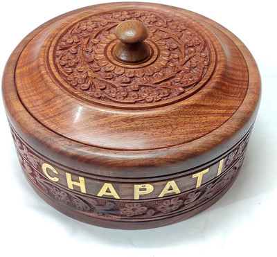 Ruby Perl chapati Box/Puri Box/hot case for Kitchen/Casserole with Engraved Design Cook and Serve Casserole(800 ml)