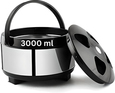 BOWLMAN Hot-Pot Food Roti/Chapati Warm & Cold for Long Hour Thermal Serving Bowl Thermoware Casserole(3000 ml)