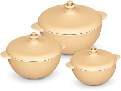 MILTON Micro Plastic Casserole Pack of 3 Serve Casserole Set(500 ml, 1000 ml, 1500 ml)