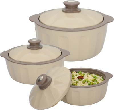 JAYPEE HOTFEAST Food Serving Set for Gifting Food Serve Hotpot Roti Box for Home Dining Pack of 3 Serve Casserole Set(800 ml, 1200 ml, 1500 ml)