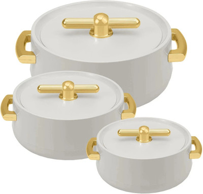 Selvel Global SELVEL Elegance Casserole Pack of 3 Thermoware Casserole Set(1700 ml, 1200 ml, 600 ml)