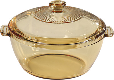 UMAI Borosilicate glass Serving Bowl with Lid Cook and Serve Casserole(1500 ml)