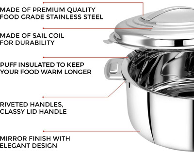 MITHALI Hot Rio Cassrole Cookware and Serve Cassrole71 Serve Casserole(1200 ml)