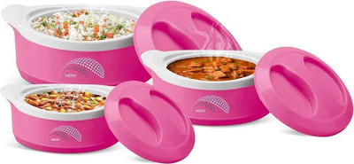 MILTON MILTONNew Marvel Sr Inner Steel Casserole Set of 3 Cook and Serve Casserole(850 ml)