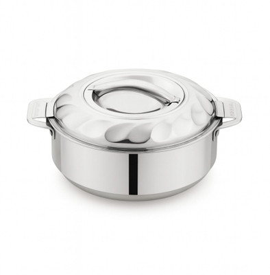 TSUMAB 1.5L Stainless Steel Casserole (18cm) Insulated Hotpot – Silver Cook and Serve Casserole(1500 ml)
