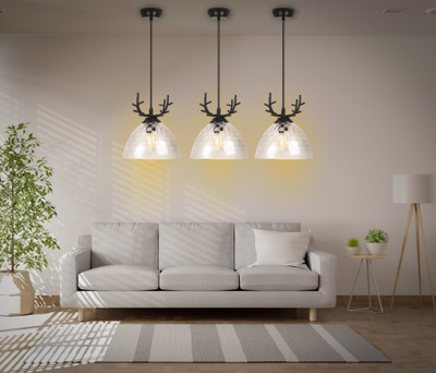 GENREE GEN-ZED PVC GLASS HL, PACK OF 3 Pendant Lamp Ceiling Lamp(Clear)
