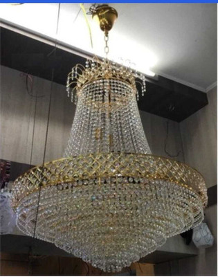 Adwait Chandelier Ceiling Lamp(Gold, Clear)