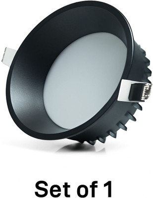 ALTRALIGHTS 18W Deep Down Cool White Light Shade Metal Pack of 1, Black Body Recessed Ceiling Lamp(Black)