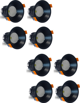 D'Mak D'Mak 18W Black Body LED Deep COB Light Pack of 10 Ceiling Light Ceiling Lamp(White)