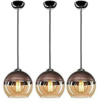 MSM Celling Light For Home, Café, Rastaurant Chandelier Ceiling Lamp(Pack of 3) Chandelier Ceiling Lamp(Gold)