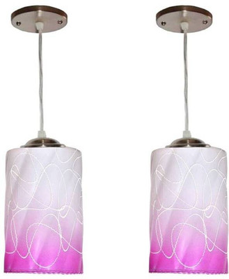 VAGalleryKing Double Glass Hanging Light Flush Mount Ceiling Light Pendant Lamp Ceiling Lamp(Pink)