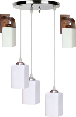 Aadya CEILING LAMP WITH CLASSY SET OF 2 WALL LAMPS Pendants Ceiling Lamp(White)