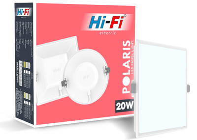 ELLEYS Hi-Fi Polaris _Ultra-Thin Rim 20W Square LED Panel Light for Ceiling ( 8 Pcs ) Ceiling Light Ceiling Lamp(White)