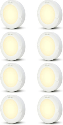 MURPHY 3W Strikon Surface LED Light – Warm White | Flush Mount – Pack of 8 Surface Ceiling Light Ceiling Lamp(Yellow)