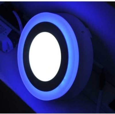 OTSLights 16W (12+4) Surface Double Colour,3D Effect Light (Blue, Round) Recessed Ceiling Lamp(Multicolor)