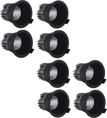 D'Mak D'Mak 12W Black Body LED Deep COB Light Ceiling Light Ceiling Lamp(White)