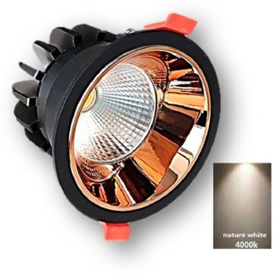 OTSLights 18W Black Body Rose Gold Finish LED COB Down Light (Natural White) Recessed Ceiling Light Ceiling Lamp(Black)