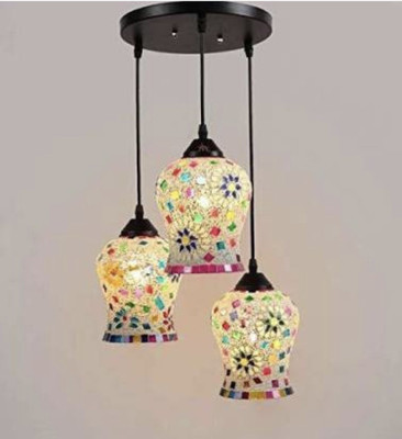 Kiyaan 3 Lights Round Cluster Chandelier Black Diamond Hanging Pendant Chandelier Ceiling Lamp(White)