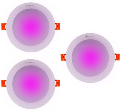 Hybrix LED (3W) Mini JOY Extra Bright Ceiling Concealed Light, Down Light, Pink Light 3 Recessed Ceiling Lamp(White)
