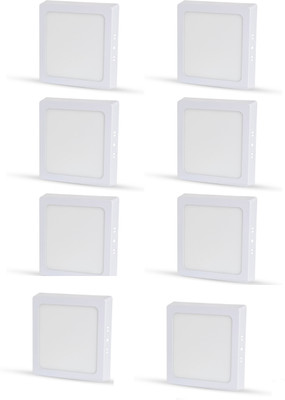 D'Mak D'Mak 15 Watt Square LED Surface Panel Light Natural White 8 Ceiling Light Ceiling Lamp(White)
