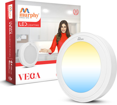MURPHY 15W Vega 3-in-1 Round LED Panel Color Changing Light (CW/WW/NW, Pack of 1) Ceiling Light Ceiling Lamp(White)