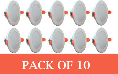 VEDRID 10 Watt Round Led Panel Conceal Down Light White Chandelier Ceiling Lamp(White)