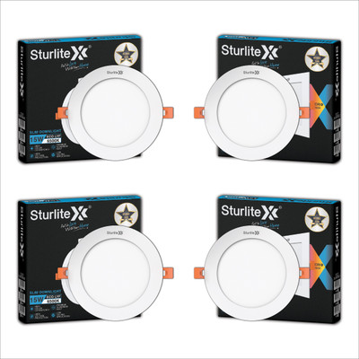 Sturlite Eco LYF 15W Round LED Downlight - (Pack of 4) Ceiling Light Ceiling Lamp(White)