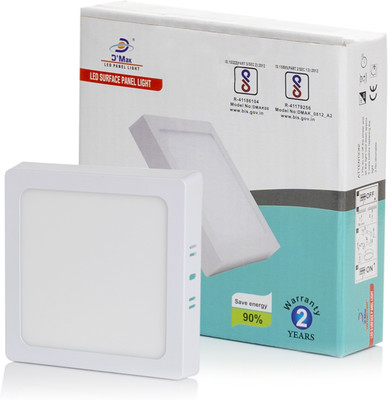 D'Mak 6w square surface super brites pack of 01 Surface Led Lights Recessed Ceiling Light Ceiling Lamp(White)