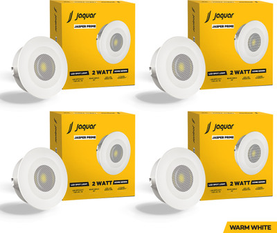 Jaquar 2W OTC LED Jasper Prime Warm White (Pack of 4) Spot Ceiling Light Ceiling Lamp(White)
