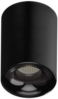 ALTRALIGHTS 12w 1 LED Spot Warm White (3000K) Light Shade Set of 1 Cylinder Recessed Ceiling Lamp(Black)