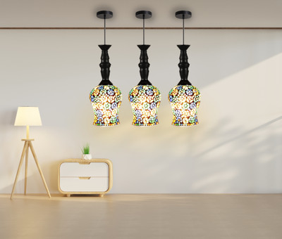 GENREE GEN 71 ANANAYA GLASS H/L, PACK OF 3 Pendant Lamp Ceiling Lamp(Multicolor)
