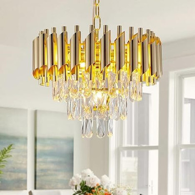 goblet 400mm gold jhummare 3 Chandelier Ceiling Lamp(Gold)