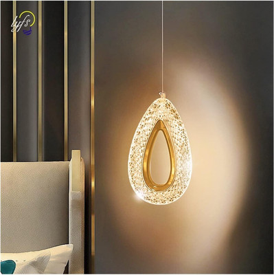 spark world Crystal Aura Teardrop Pendant Light Ceiling Light Ceiling Lamp(Yellow)