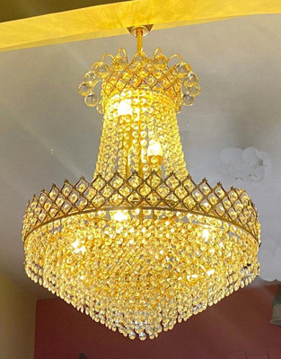 Adwait Chandelier Ceiling Lamp(Gold, Clear)