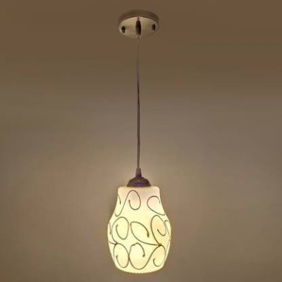 Zingy Hanging Pendant Light Ceiling Lamp GLass Decorative Light Pendants Ceiling Lamp(White)