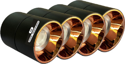 TB Technobeam 6 Watt Natural White-4000K Surface Cylindrical Light Rose Reflector-pack 4 Chandelier Ceiling Lamp(White)