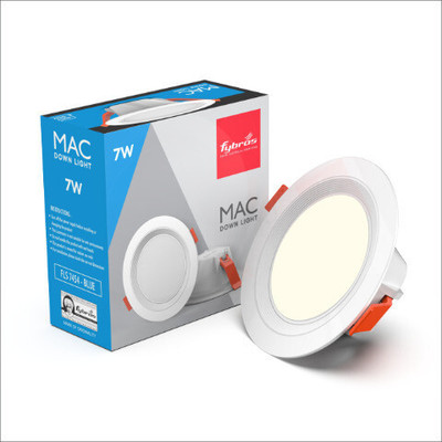 Fybros 7-Watt Round LED Panel Conceal Down Light -White Recessed Ceiling Light Ceiling Lamp(White)