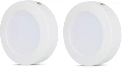 Nightstar 9 Watt Round LED Ceiling Surface Panel Down Light 2 Pcs Ceiling Light Ceiling Lamp(White)