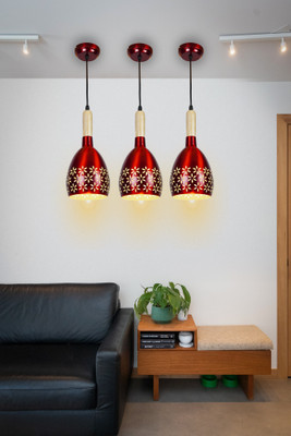 GENREE GEN-MEHROON STAR HL, PACK OF 3 Pendant Lamp Ceiling Lamp(Orange)