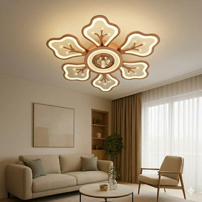 Eve Hanger jhumerRemote control and Bluetooth speaker inbuilt Chandelier Ceiling Lamp(Brown)