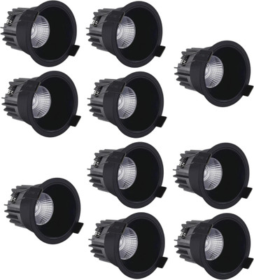 D'Mak D'Mak 12W Black Body LED Deep COB Light Ceiling Light Ceiling Lamp(White)
