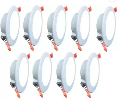 Nightstar Excel 7-Watts Round Led Panel Conceal Down Pack of 9 Ceiling Light Ceiling Lamp(White)