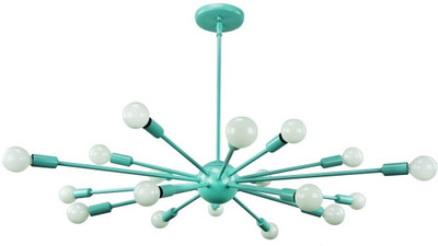 Antiquity Green Chandelier With 16 LED Light Bulb Chandelier Ceiling Lamp(Green)