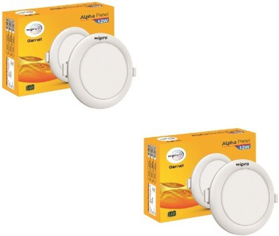 Wipro 12 WAlpha Panel Round 2700k (Pack of 2 ) Ceiling Light Ceiling Lamp(Yellow) deal from flipkart Wipro 12 WAlpha Panel Round 2700k (Pack of 2 ) Ceiling Light Ceiling Lamp(Yellow) deal from flipkart