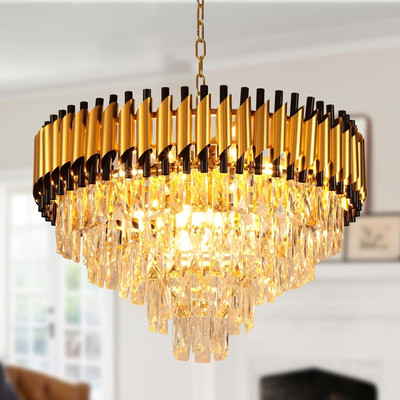 TRIXY 600MM-GB Chandelier Ceiling Lamp(Multicolor)