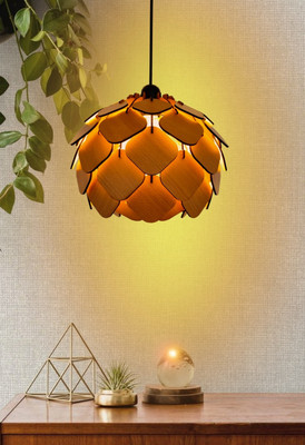 woodiography wooden pendant ceiling lamp decoration handcrafted primium lamp Ceiling Light Ceiling Lamp(Brown)