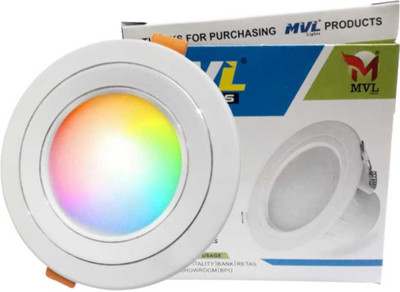 M.V.L 9 Watt Decorative 3 in 1 LED Round Ceiling Light, With Warranty Pendants Ceiling Lamp(Multicolor)